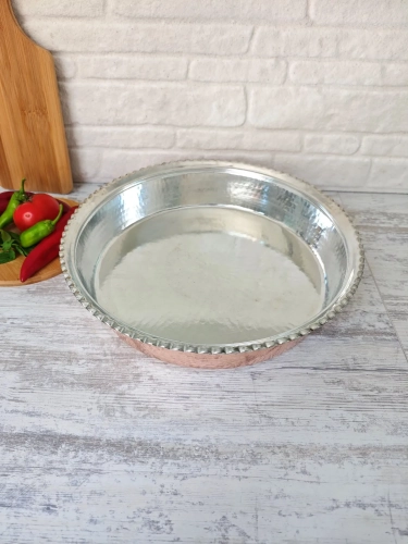 Bakır Köfte Salça Leğeni 35 Cm - Görsel 2