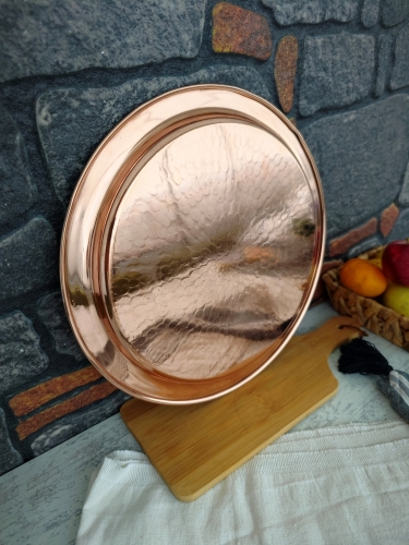 Bakır Künefe Tepsi 32 Cm - Görsel 3