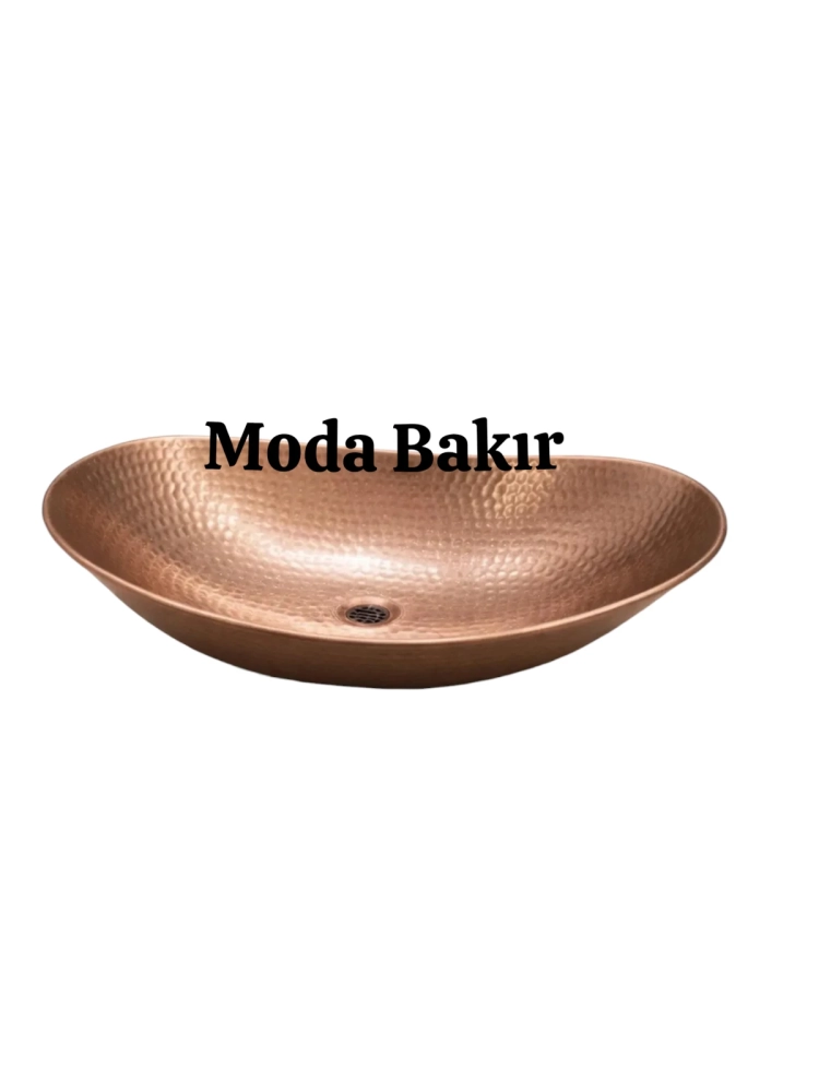 Bakır Oval lavabo - Görsel 1