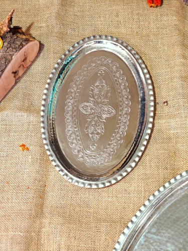 Bakır Oval Servis Tepsi - Görsel 5