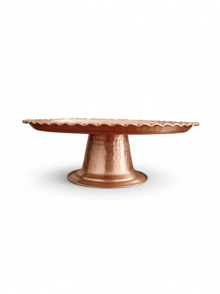 Bakır Pasta Standı 27 cm - Görsel 1