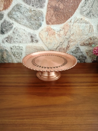Bakır Pasta Standı 27 cm - Görsel 3
