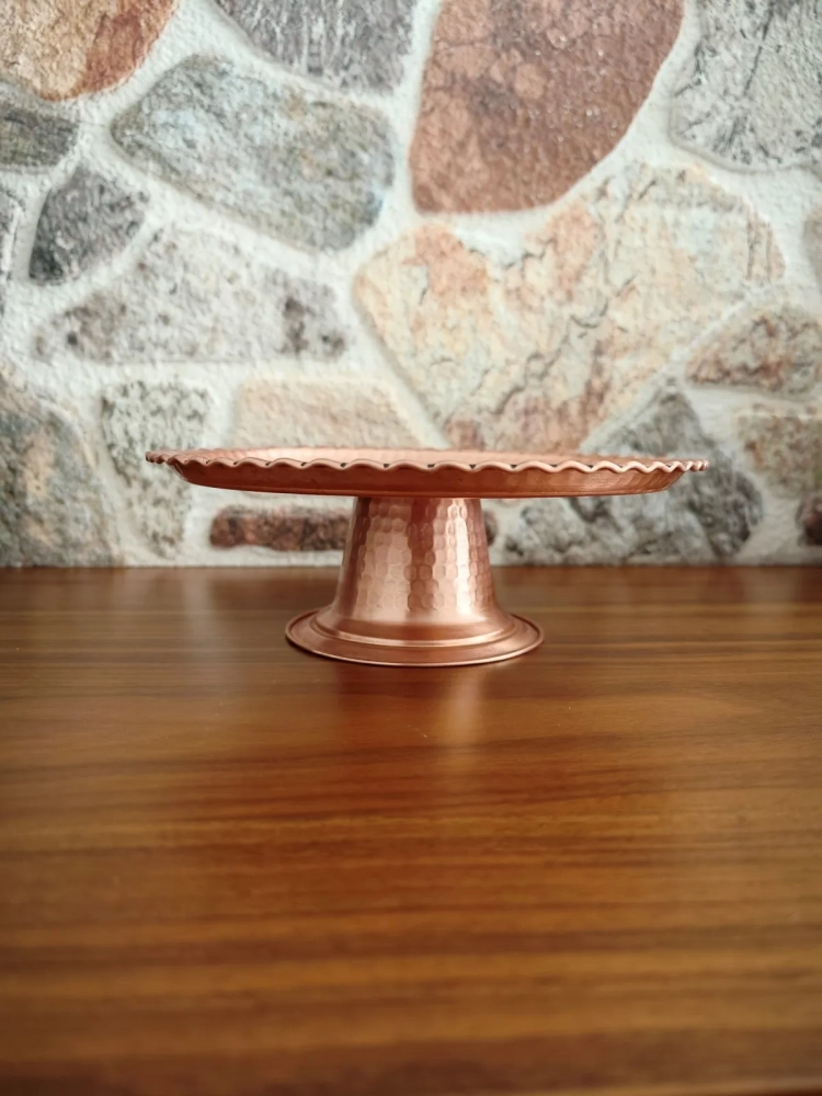 Bakır Pasta Standı 27 cm - Görsel 4