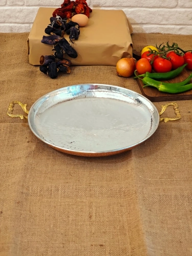 Bakır Sac Kavurma Tavası 35 cm - Görsel 4