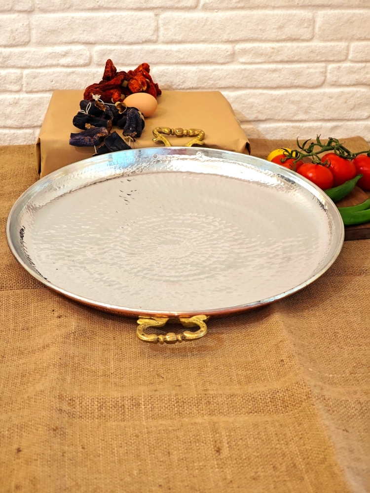 Bakır Sac Kavurma Tavası 47 cm - Görsel 2