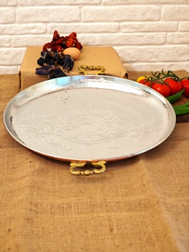 Bakır Sac Kavurma Tavası 47 cm - Görsel 2