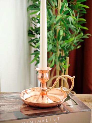 Bakır Şamdan Mumluk - Görsel 5