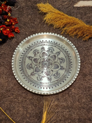 Bakır Şark Köşesi Tepsi 30 Cm - Görsel 2