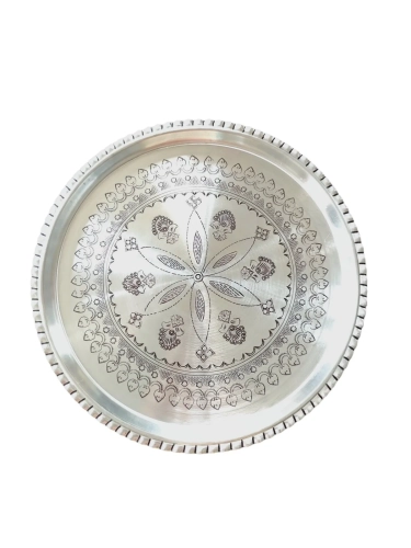 Bakır Şark Köşesi Tepsi 34 Cm - Görsel 5