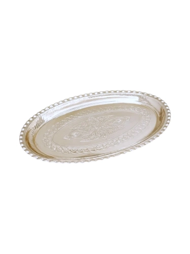 Bakır Servis Kayık Tabak 34 cm - Görsel 1