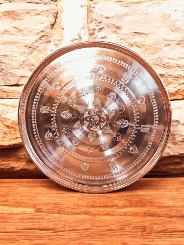 Bakır Sini El Yapımı 54 cm - Görsel 6