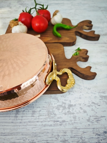 Bakır Yumurta Tava 22 cm - Görsel 3