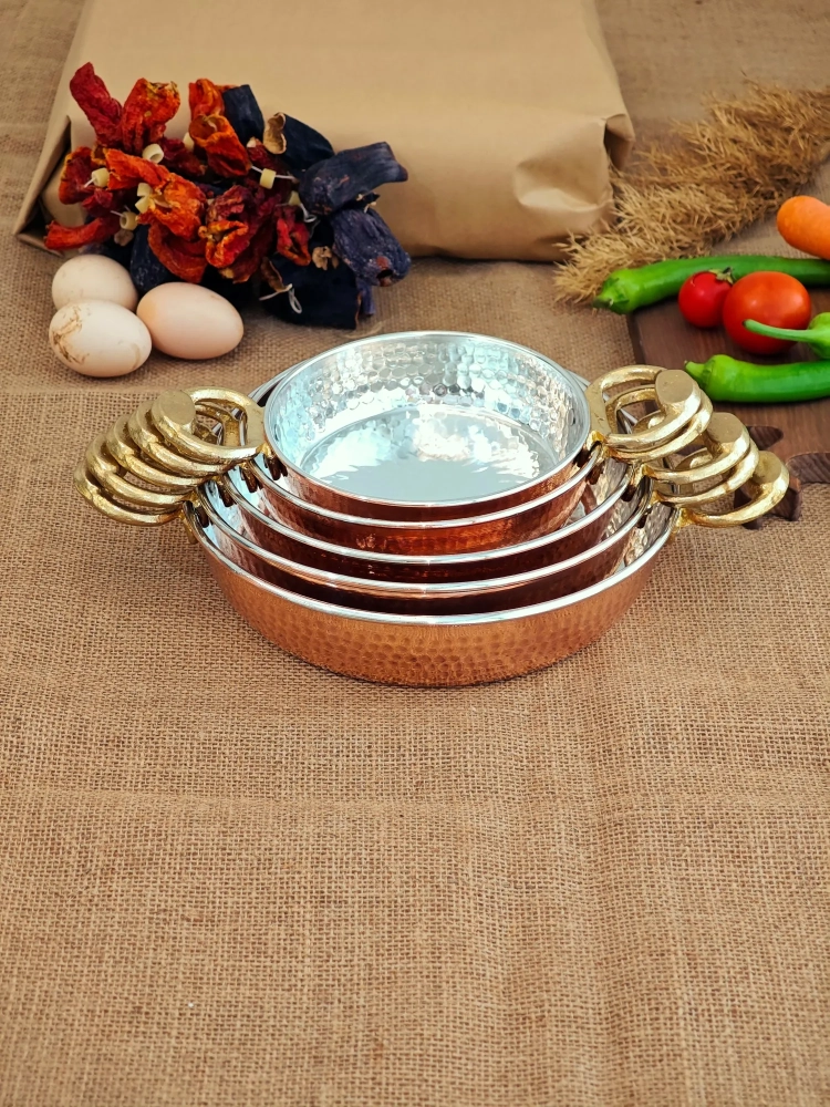 Bakır Tava Kalın 5'li Set - Görsel 5