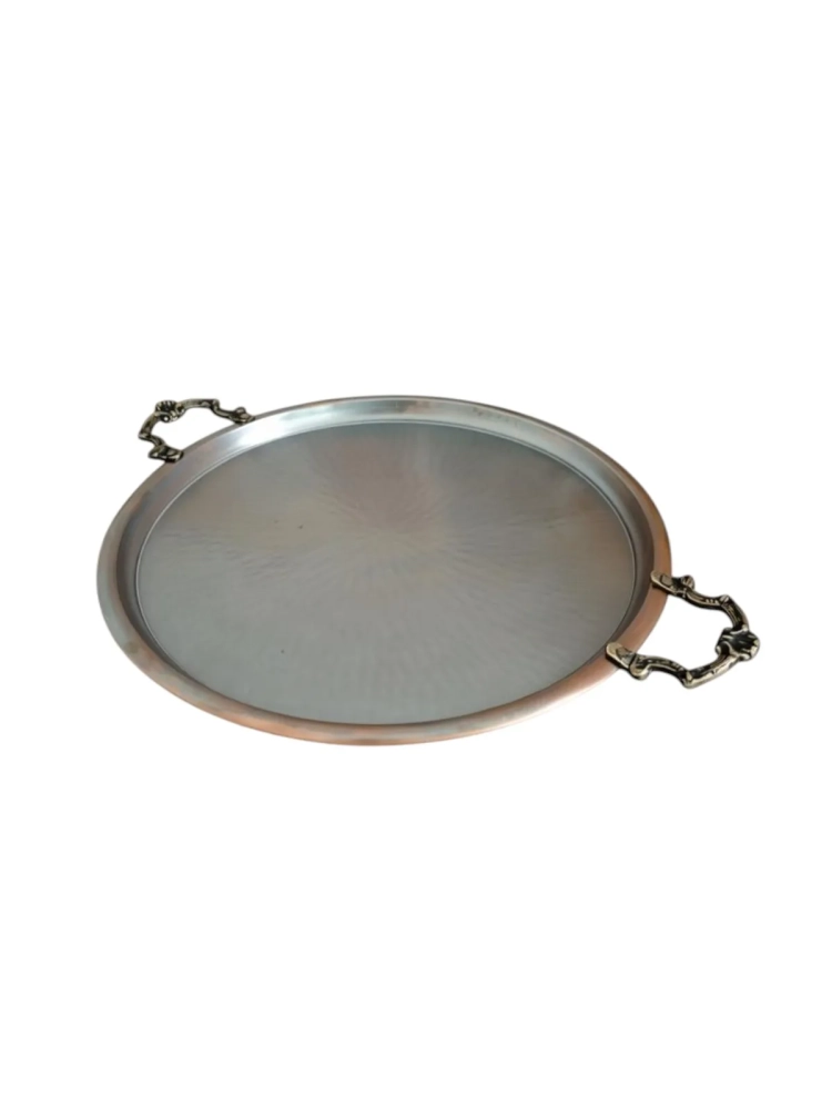 Bakır Vintage Tepsi 40 cm - Görsel 1