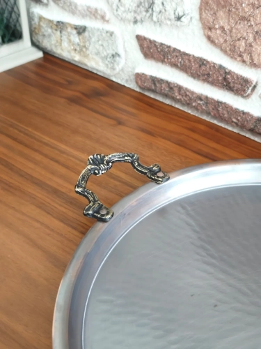 Bakır Vintage Tepsi 40 cm - Görsel 3