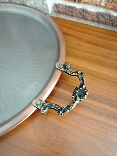 Bakır Vintage Tepsi 40 cm - Görsel 7