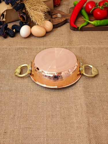 Bakır Yumurta Sahani 16 cm - Görsel 2