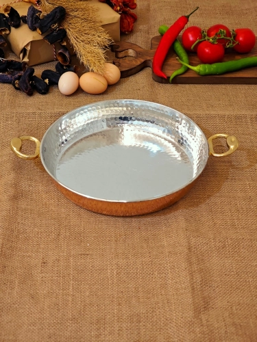 Bakır Yumurta Sahani 22 cm - Görsel 3