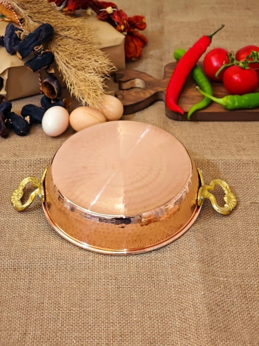 Bakır Yumurta Tava 18 cm - Görsel 5