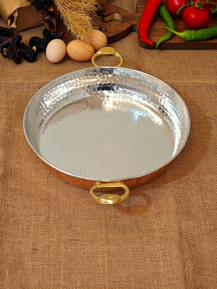 Bakır Yumurta Sahani 24 cm - Görsel 3