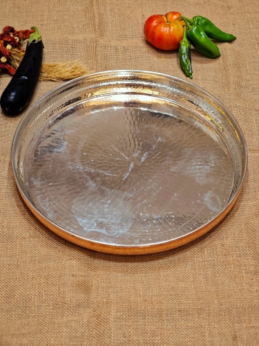 Dövme Bakır Güveç Tepsisi 40 cm - Görsel 5
