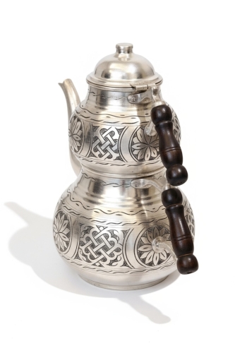 İşlemeli Bakır Çaydanlık Takımı - Görsel 6