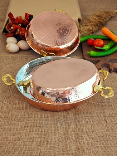 Kalın Bakır Tava 3'lü Set - Görsel 4