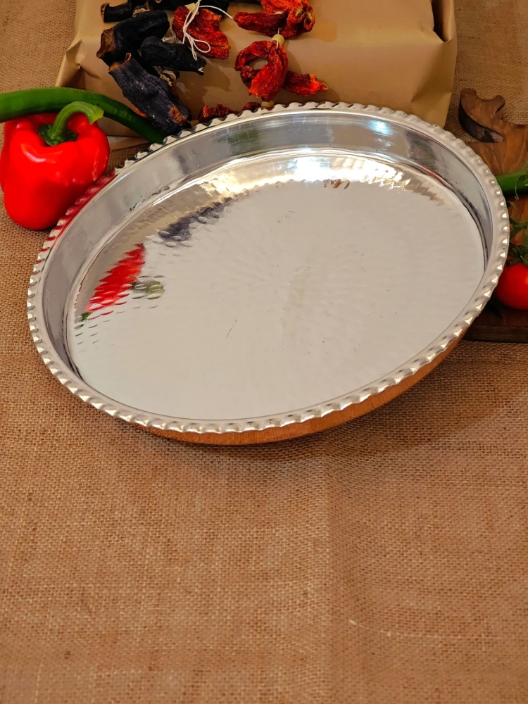 Yuvarlak Bakır Fırın Tepsi 30 cm - Görsel 2