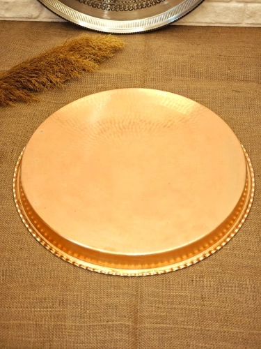 Yuvarlak Bakır Fırın Tepsisi 44 Cm - Görsel 4